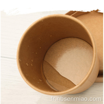 Boîtes rondes en papier kraft alimentaire pour soupe